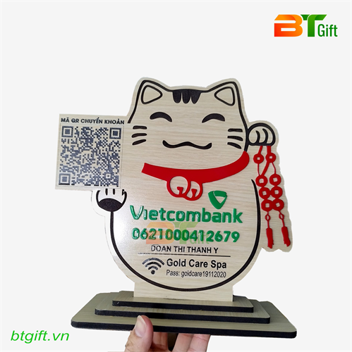 Bảng QR số tài khoản ngân hàng mẫu Mèo Thần Tài